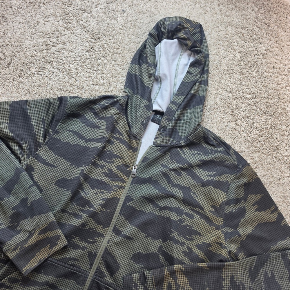 Oakley Hoodie Mens XXL Camo Full Zip Digital Tiger Stripe Tactical Gorpcore